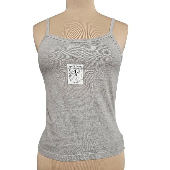 Earth Creations Tank Top T Shirt Hemp Cotton Blend Small Gray Coastal Natural - Picture 1 of 14